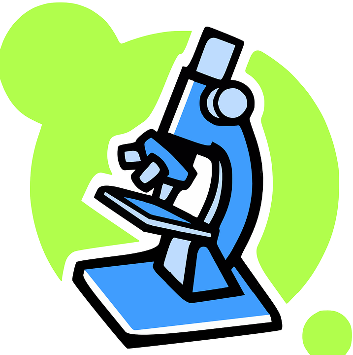 microscope with green background